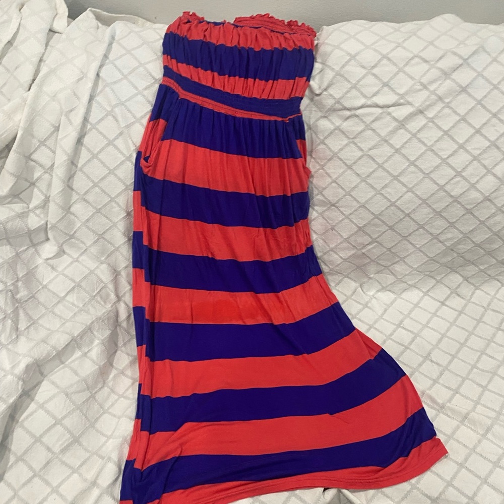 American Rag Red and Blue Striped Dress